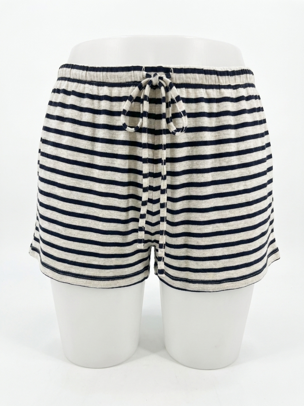 NEW BOBI small waistband short in navy stripe
